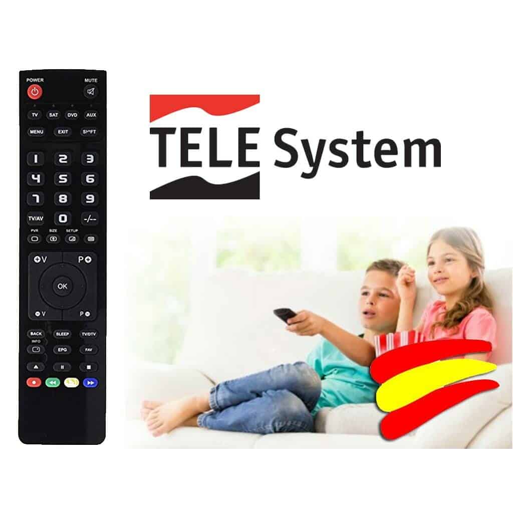 Telecomando Sostitutivo Per TELESYSTEM TS9000-HD – Facile Da Programmare, Con Pile Incluse, 3 Mesi Di Garanzia